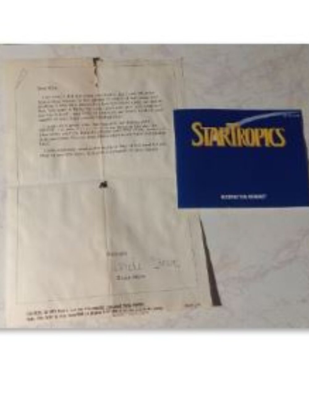 MANUAL ONLY + LETTER Star Tropics NES NO GAME